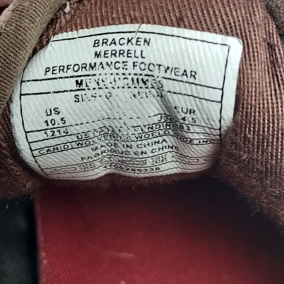 Merrell Bracken Sneakers Mens 10.5 Brown Canvas Casual Lace Up Shoes main image 8